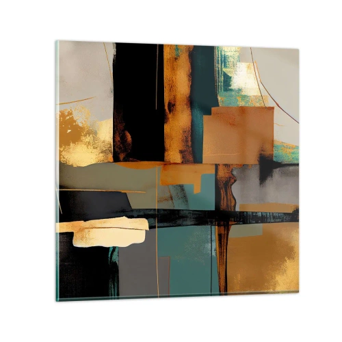 Tablou pe sticlă - Abstracția - lumină și umbră - 40x40 cm