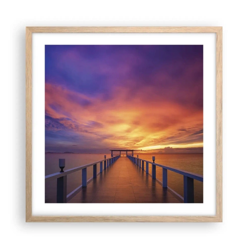 Poster în ramă de stejar deschis - Fără sfârșit - 50x50 cm