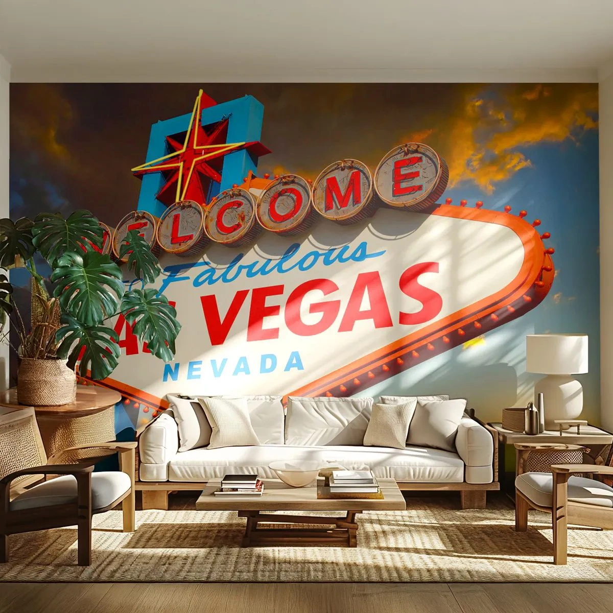 Tapet Premium Sand - Pentru un zâmbet din partea destinului - Călătorii, Las Vegas, Oraș - 100x70 cm