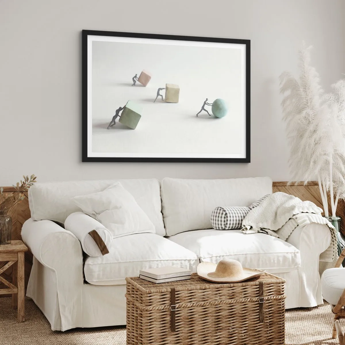 Poster în ramă neagră - Viața însăși - 40x30 cm