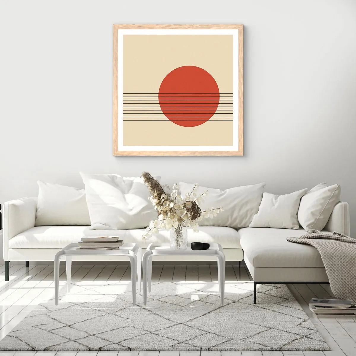 Poster în ramă de stejar deschis - În continuare - 30x30 cm