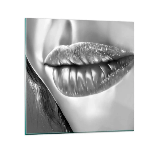 Tablou pe sticlă - Știu la ce te gândești... - 30x30 cm