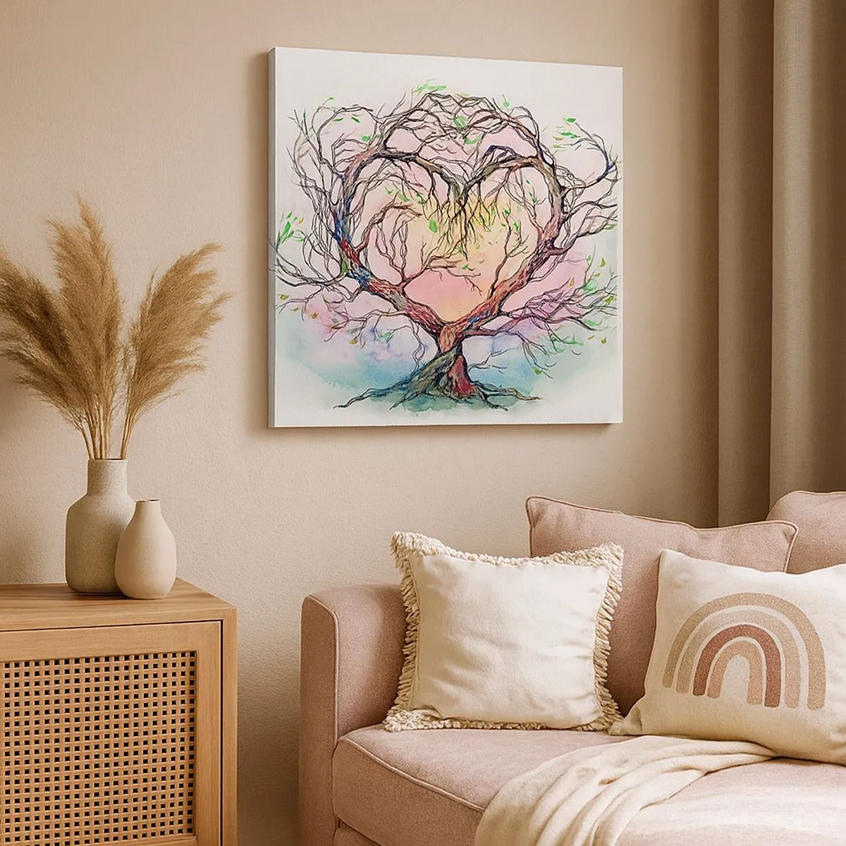 Tablou pe pânză - Împreună împotriva vijeliei - 30x30 cm