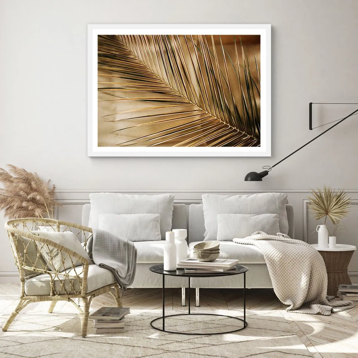 Poster în ramă albă - Colonadă naturală - 91x61 cm