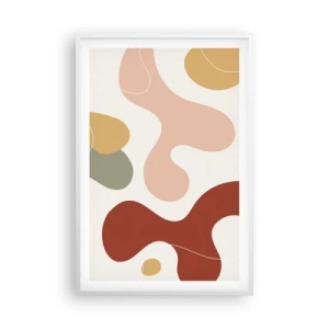 Poster în ramă albă - Pete colorate? - 61x91 cm