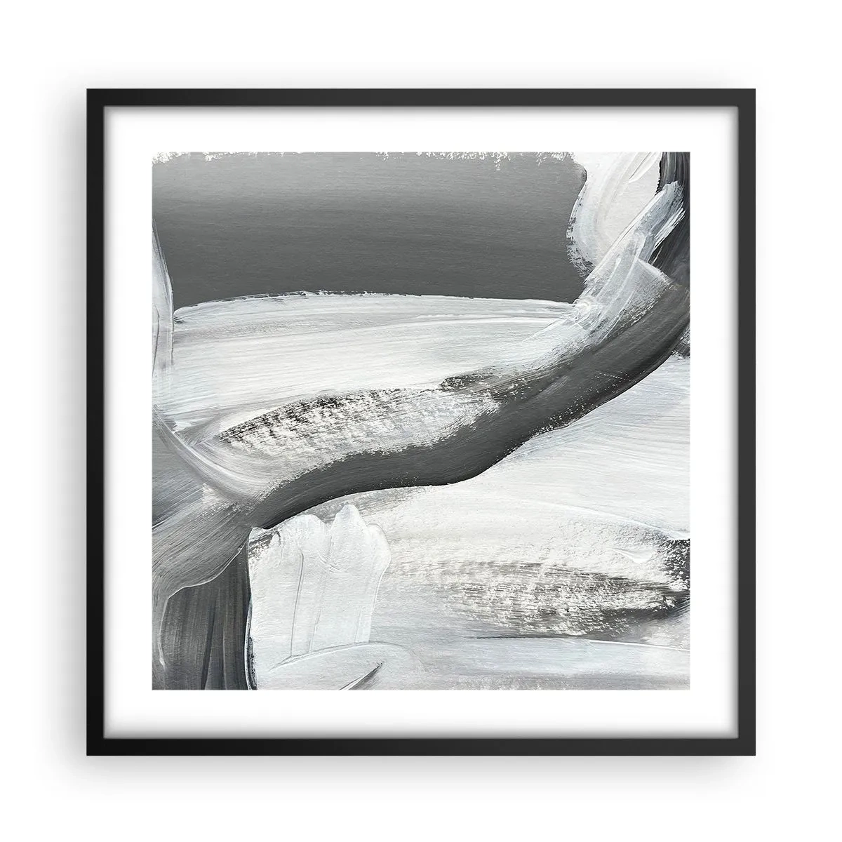 Poster în ramă neagră - Cu o mișcare decisivă - 50x50 cm
