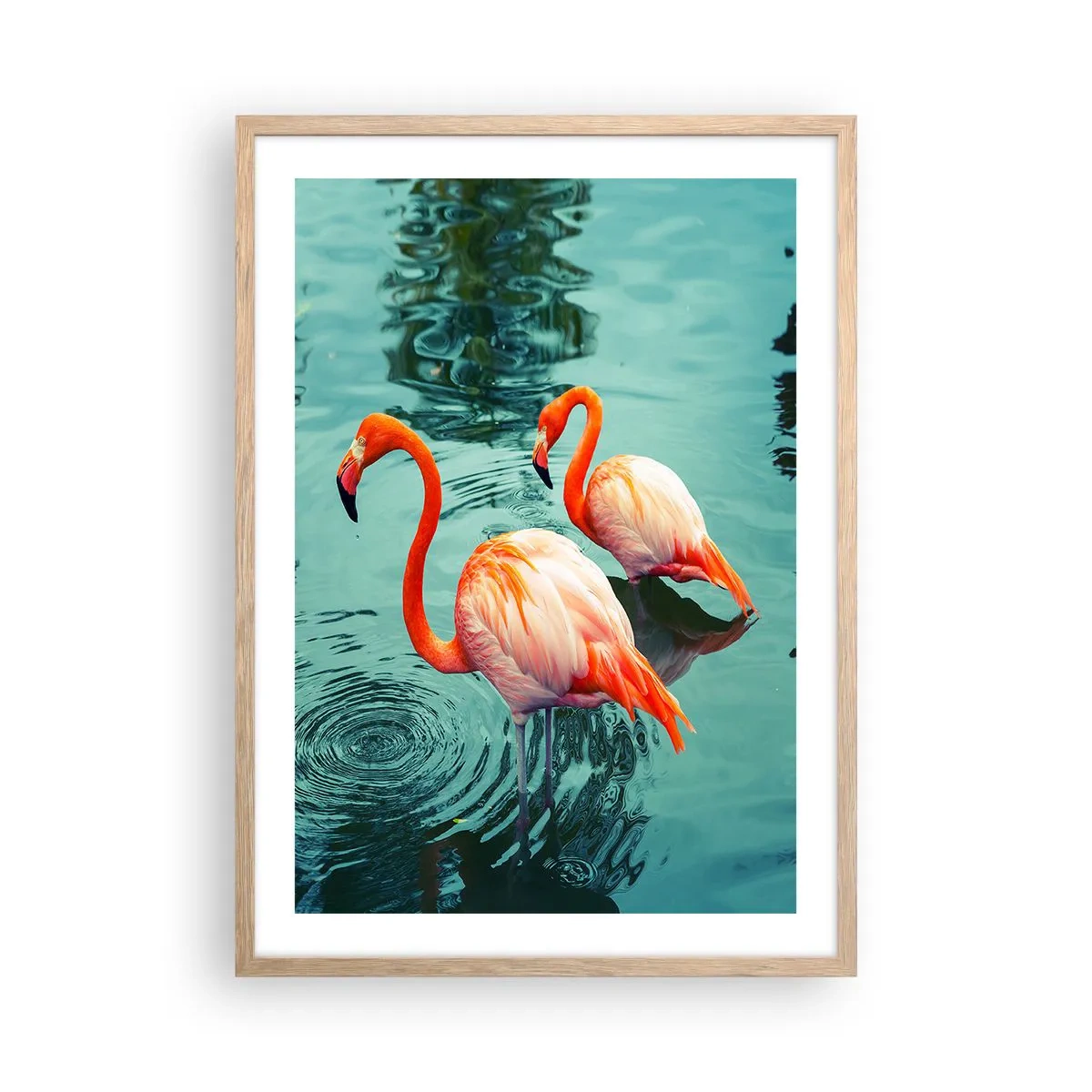 Poster în ramă de stejar deschis - Suntem bune de revistele de modă - 50x70 cm