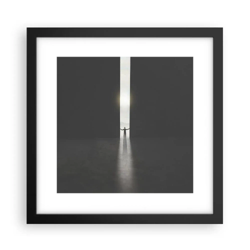 Poster în ramă neagră - Un pas spre un viitor luminos - 30x30 cm