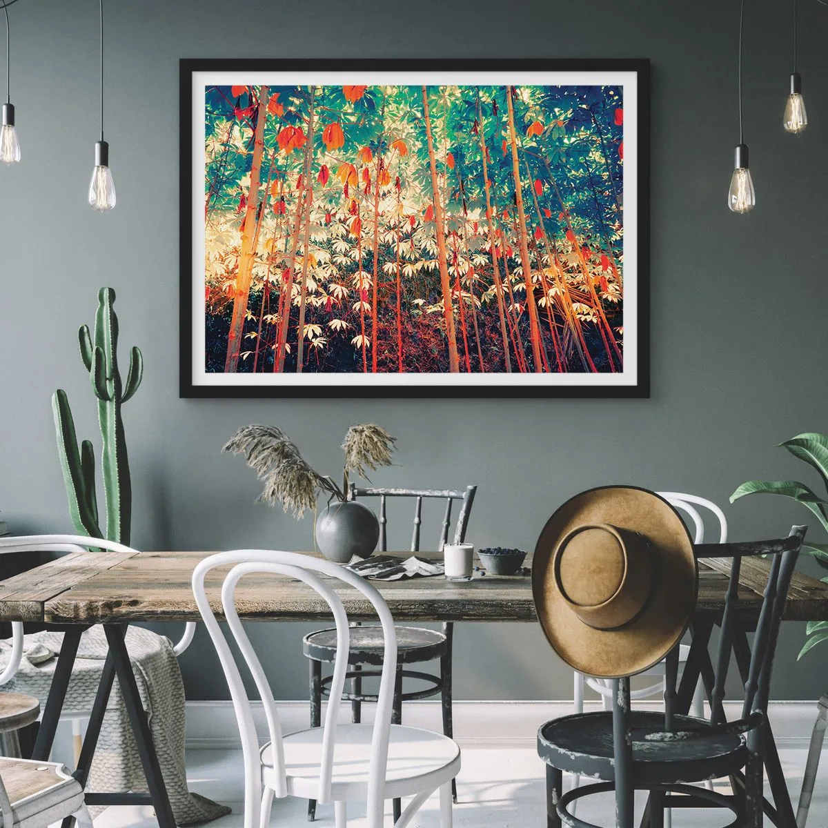 Poster în ramă neagră - Viața secretă a frunzelor - 40x30 cm