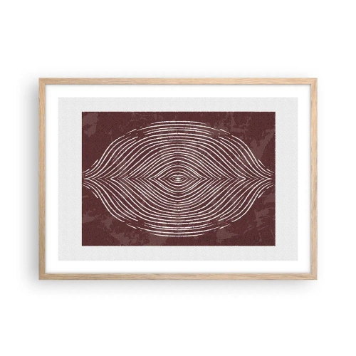 Poster în ramă de stejar deschis - Spațiul vorbește - 70x50 cm