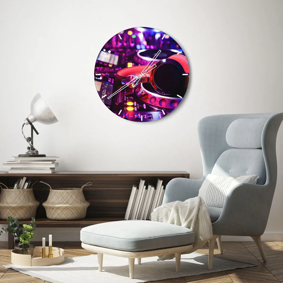 Ceas de perete - Ceas pe sticlă - Înainte de a începe distracția - 30x30 cm