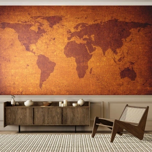 Tapet Premium Sand - Invitație la o călătorie - Hărțile lumii, Continente, Călătorii - 400x280 cm