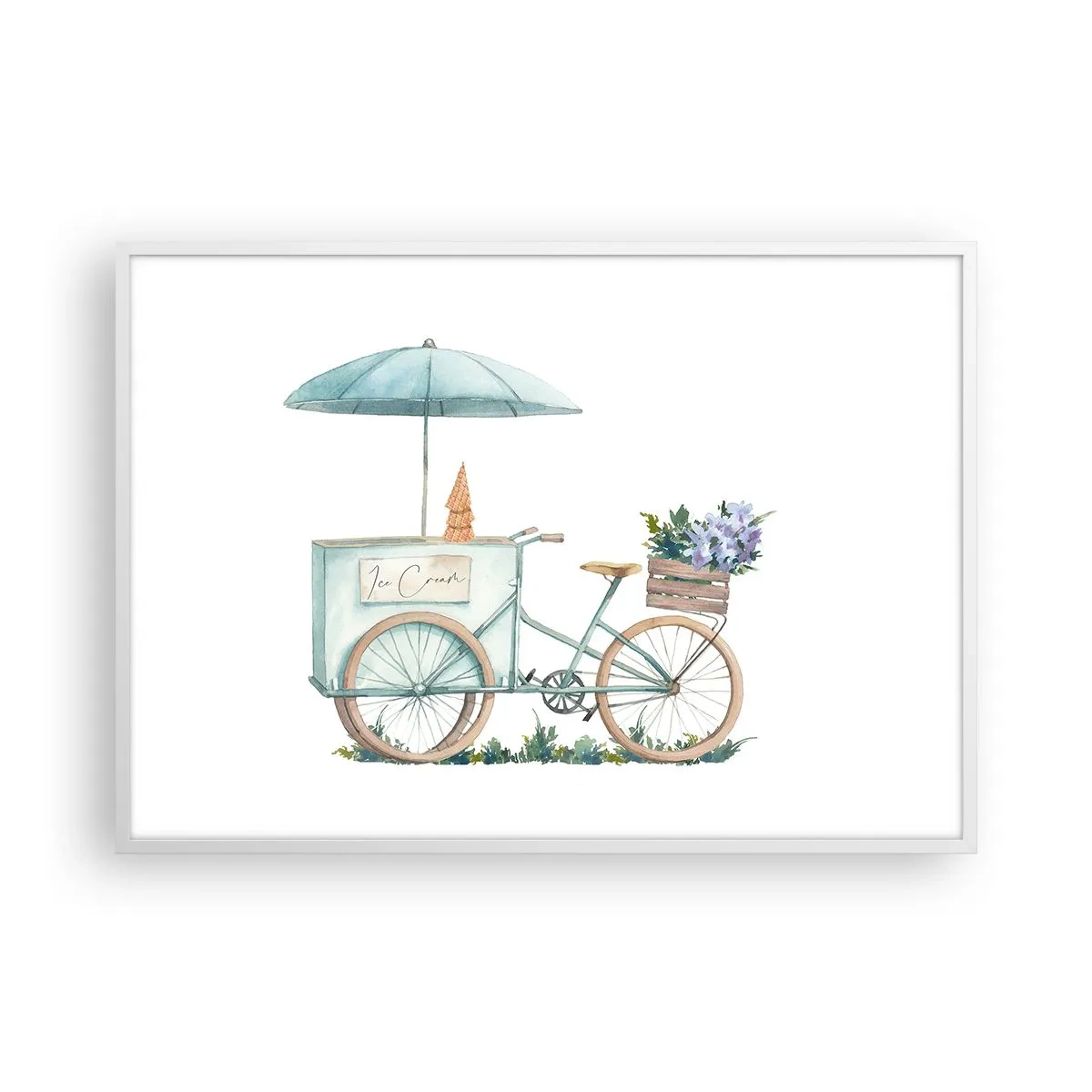 Poster în ramă albă - O dulce amintire de vară - 100x70 cm