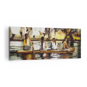 Tablou pe pânză - Într-un paradis polinezian - 120x50 cm
