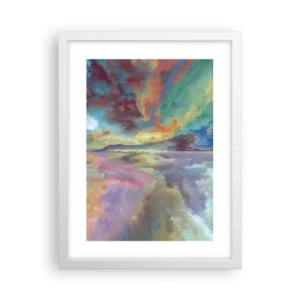 Poster în ramă albă - Două ceruri - 30x40 cm