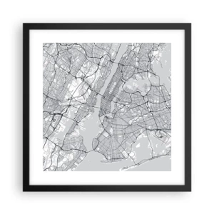 Poster în ramă neagră - Anatomia unei metropole - 40x40 cm