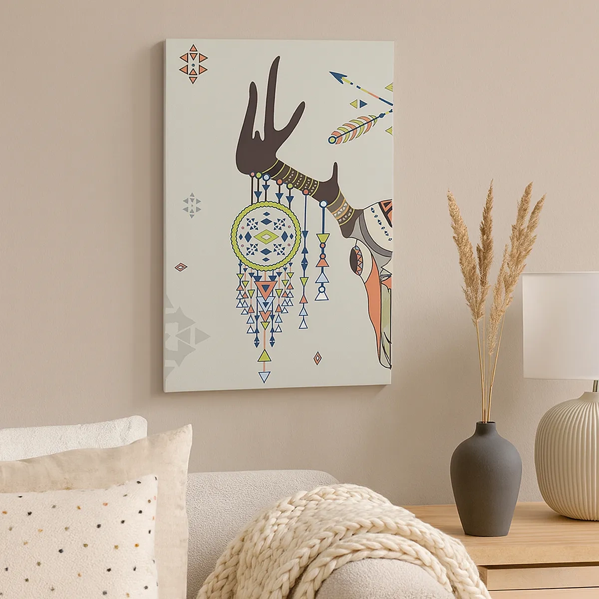 Tablou pe pânză - Trofeul vânătorului indian - 50x70 cm