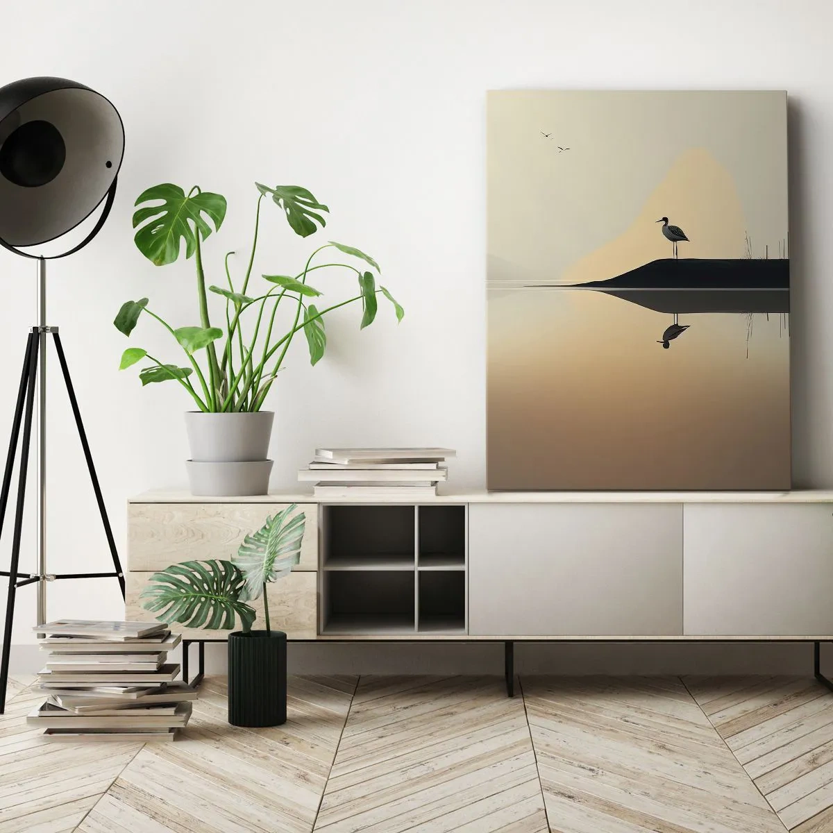 Tablou pe pânză - Domn pe lac - 50x70 cm