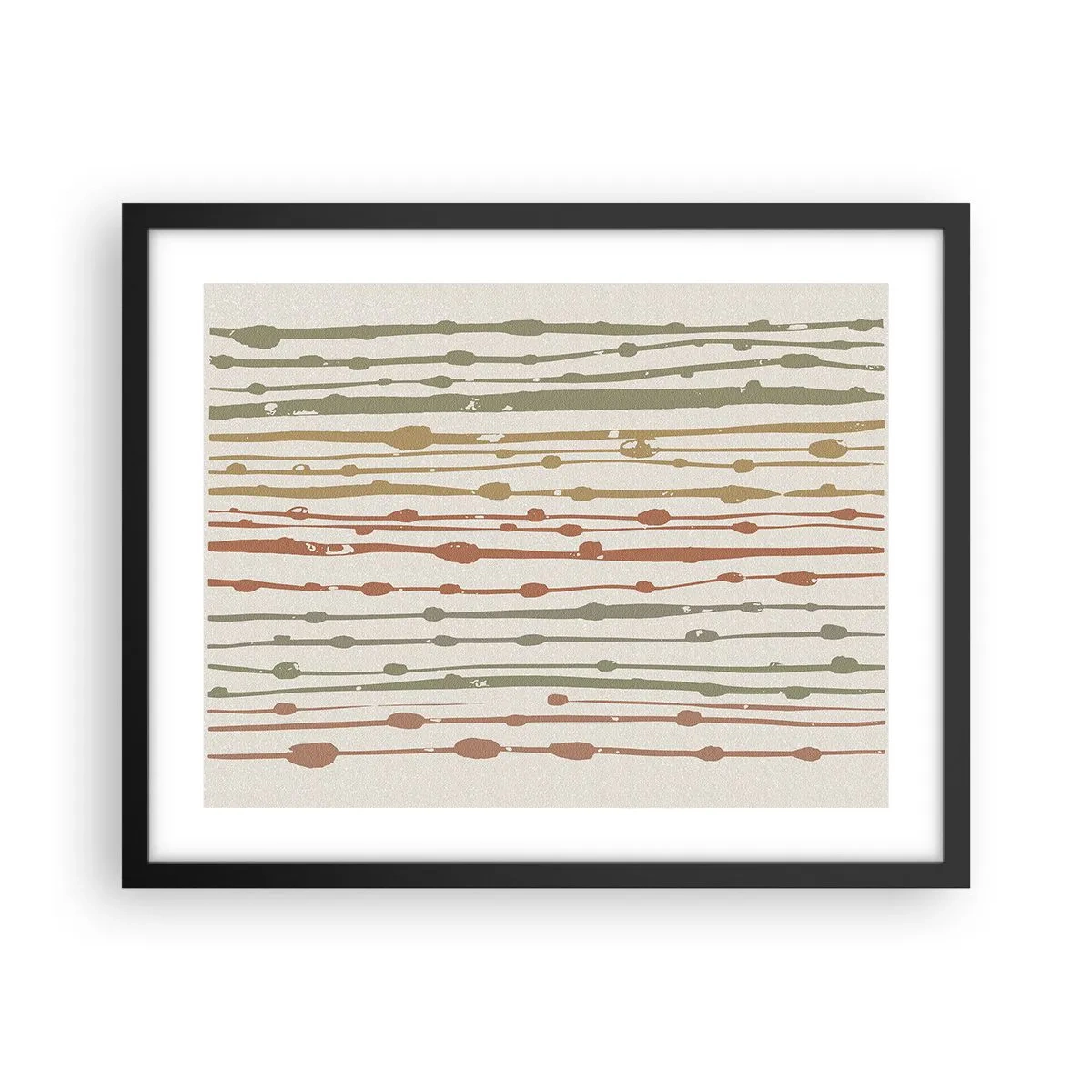 Poster în ramă neagră - Notația culorilor muzicale - 50x40 cm