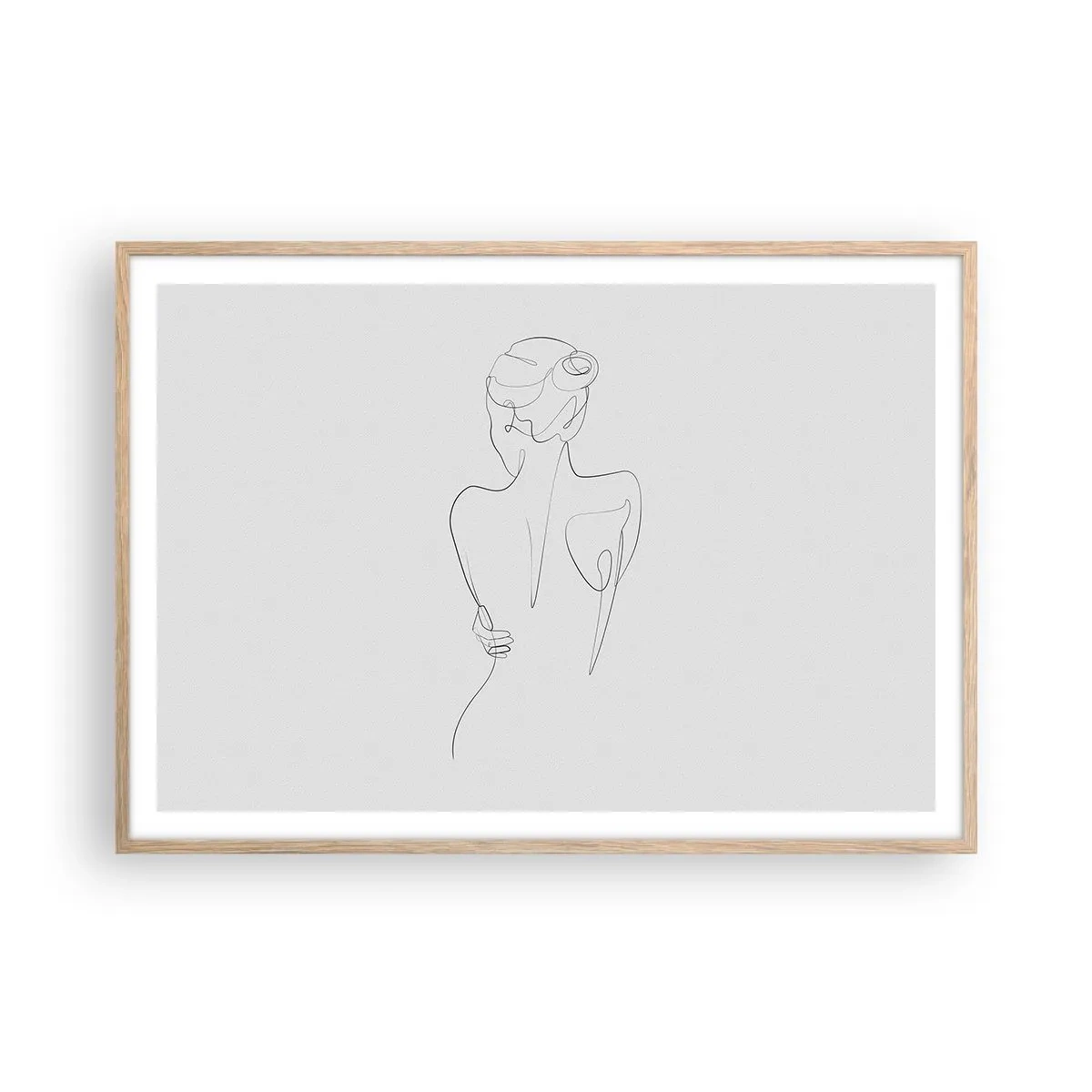 Poster în ramă de stejar deschis - Muzica corpului - 100x70 cm