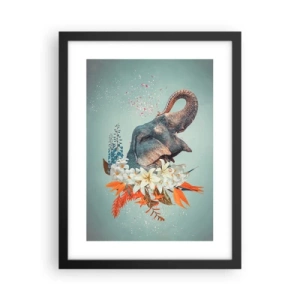 Poster în ramă neagră - Urlet de bucurie - 30x40 cm