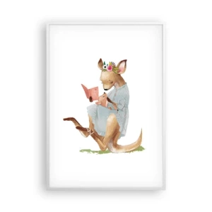 Poster în ramă albă - Citește-mi, mamă - 70x100 cm