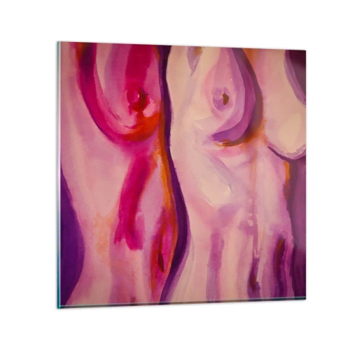 Tablou pe sticlă - Oda feminității - 30x30 cm
