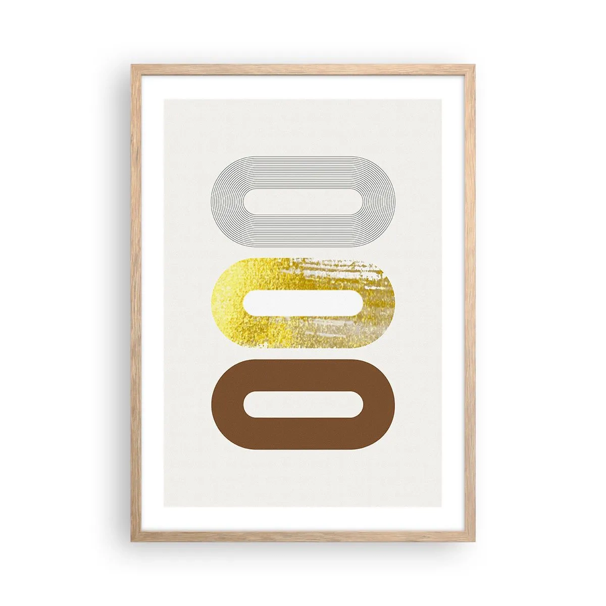 Poster în ramă de stejar deschis - Ooo! - 50x70 cm