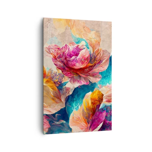Tablou pe pânză - Splendoarea colorată a buchetului de flori - 80x120 cm