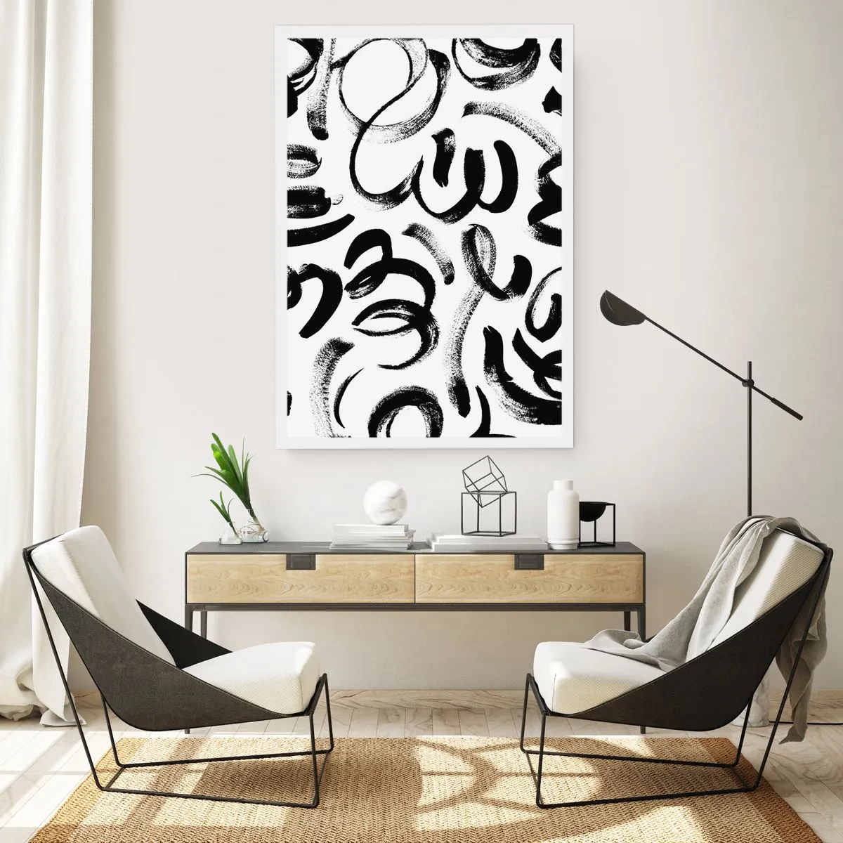 Poster - Negru pe alb - 61x91 cm
