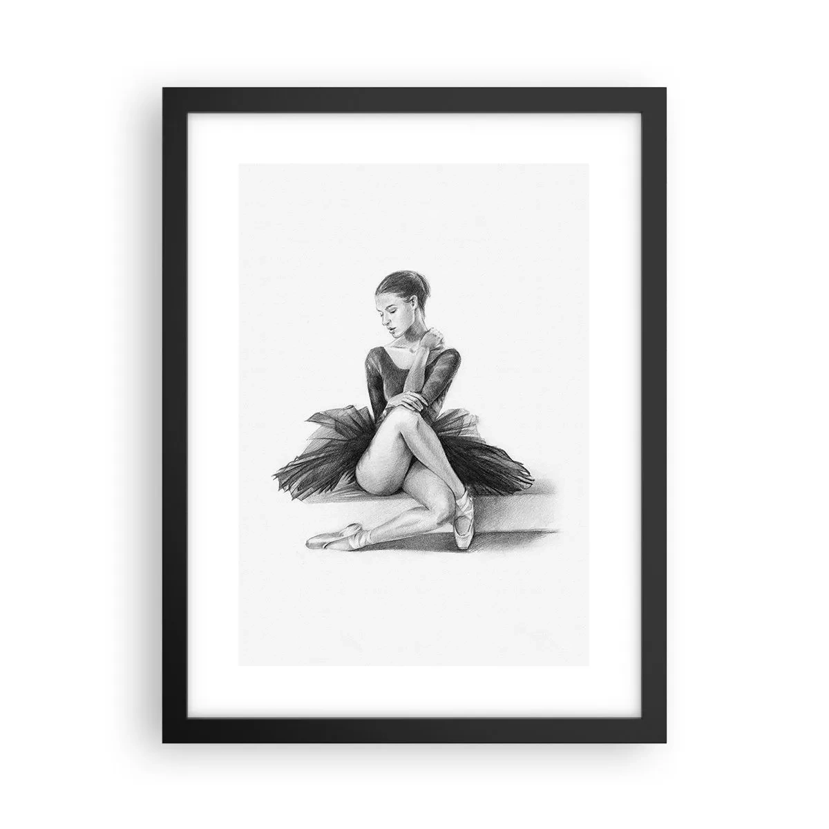 Poster în ramă neagră - Încântată de dans - 30x40 cm
