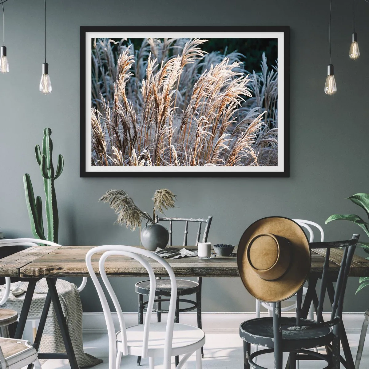 Poster în ramă neagră - Împodobite cu brumă - 70x50 cm