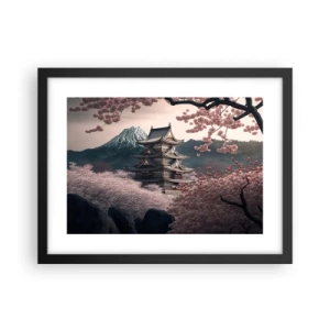 Poster în ramă neagră - Țara florilor de cireș - 40x30 cm