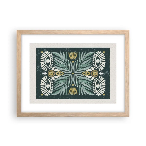 Poster în ramă de stejar deschis - Ca un decupaj folcloric - 40x30 cm