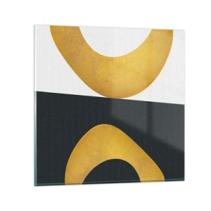 Tablou pe sticlă - În primul rând: aurul - 40x40 cm