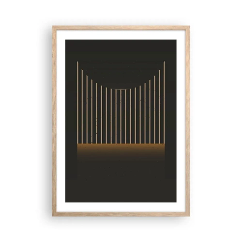 Poster în ramă de stejar deschis - Explorați întunericul - 50x70 cm