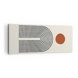 Tablou pe pânză - Magnetismul formelor și al culorilor - 100x40 cm