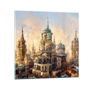Tablou pe sticlă - Orașul tuturor orașelor - 60x60 cm