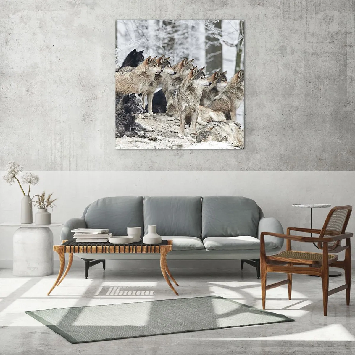 Tablou pe sticlă - Familie și prieteni - 30x30 cm