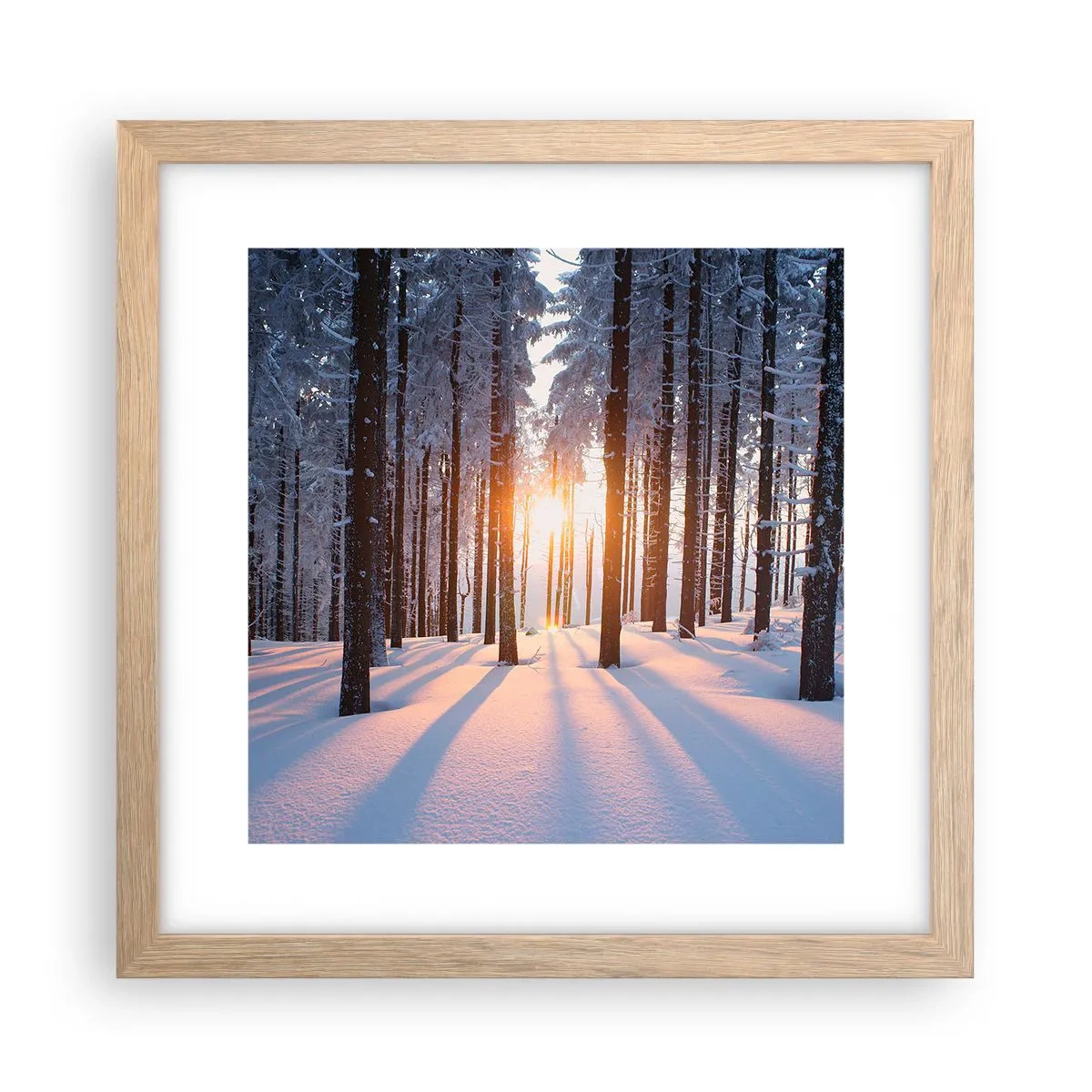 Poster în ramă de stejar deschis - În mod clar în alb și negru - 30x30 cm