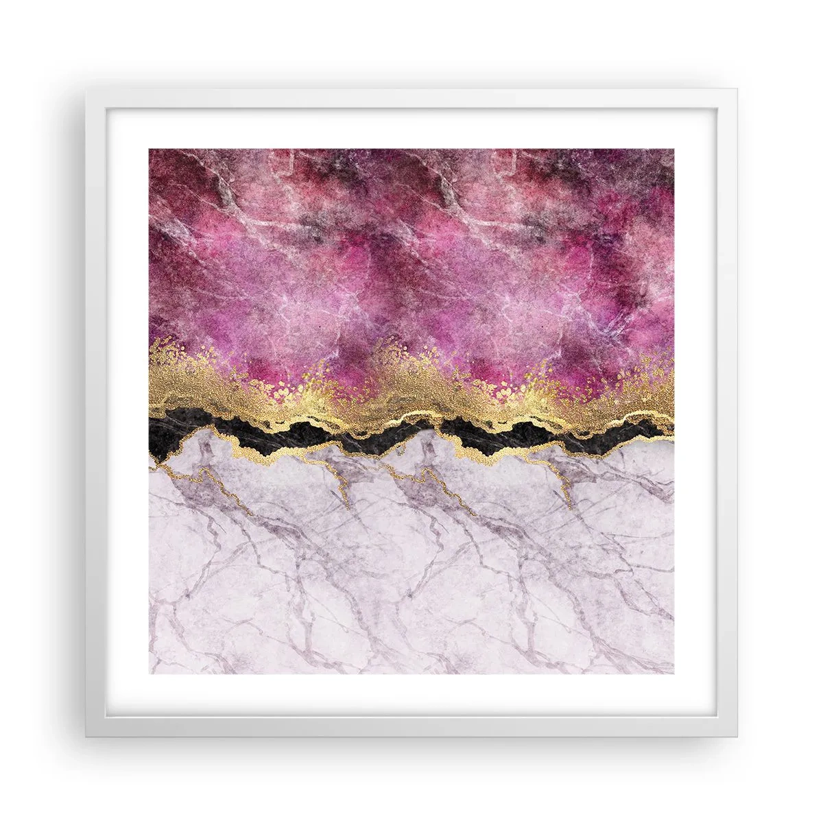 Poster în ramă albă - La graniță - 50x50 cm