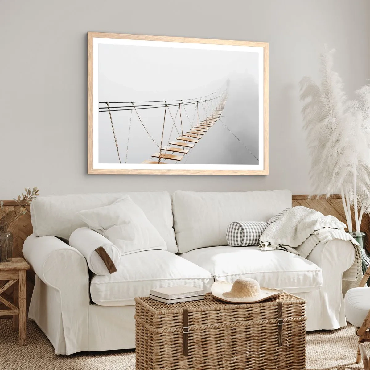 Poster în ramă de stejar deschis - Unde te va duce? - 100x70 cm