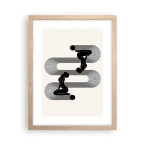 Poster în ramă de stejar deschis - Simetrie senzuală - 30x40 cm