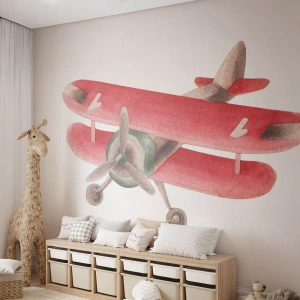 Tapet Premium Canvas - Gata pentru zboruri la mare înălțime - Avion, Pentru copii, Epocă - 500x350 cm