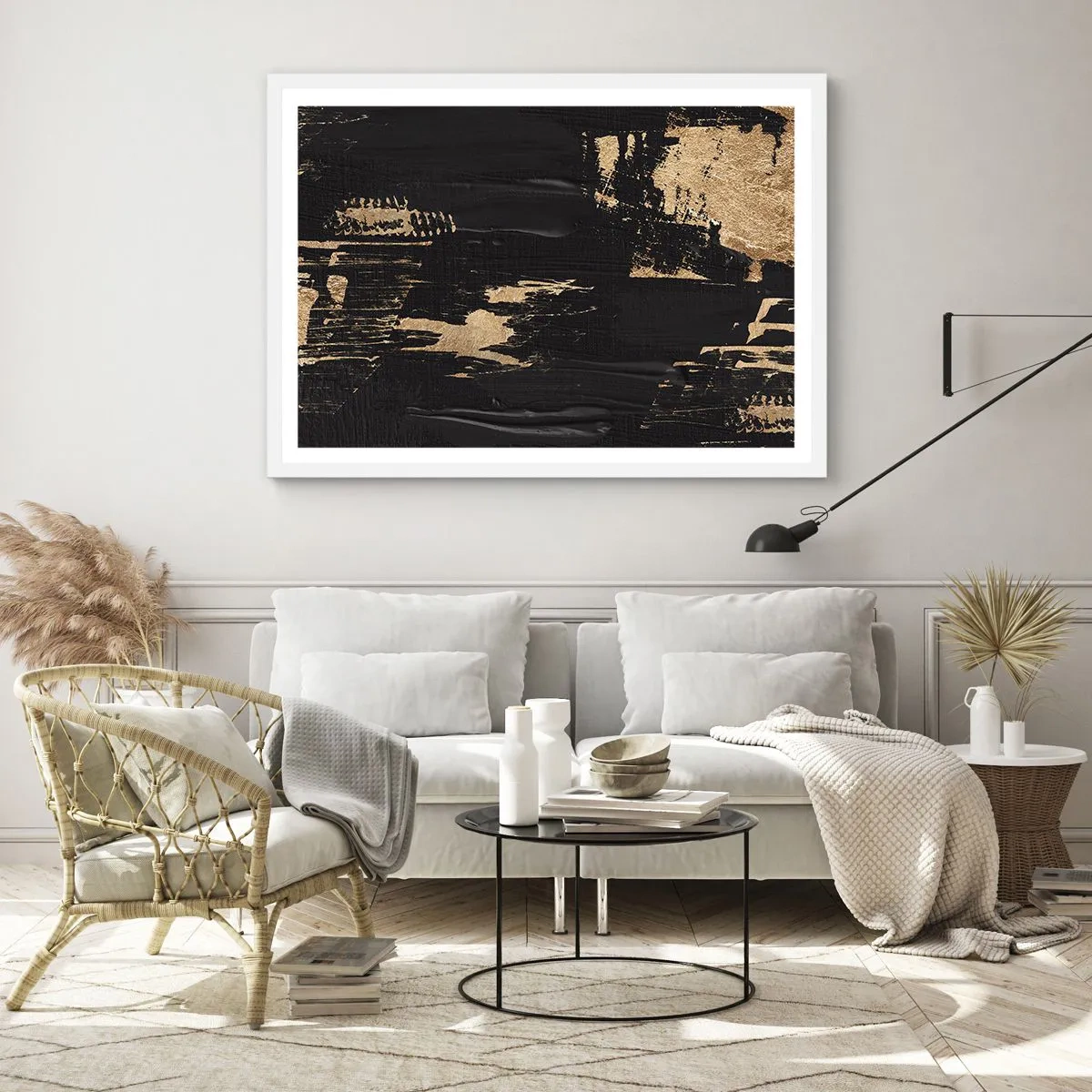 Poster în ramă albă - O urmă de atingere - 100x70 cm