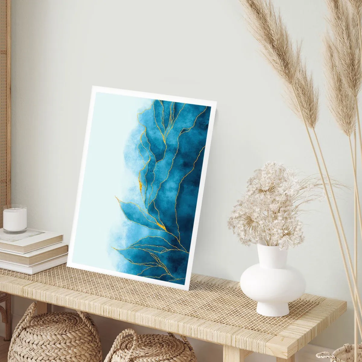 Poster - Albastru în aur - 70x100 cm