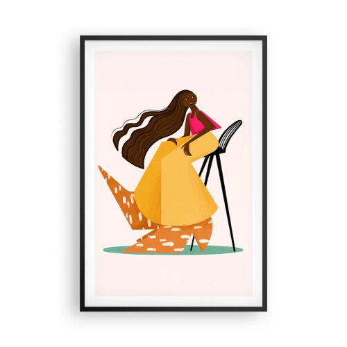 Poster în ramă neagră - Moda este distractivă - 61x91 cm
