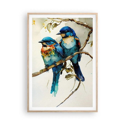 Poster în ramă de stejar deschis - Se simte jignit? - 70x100 cm