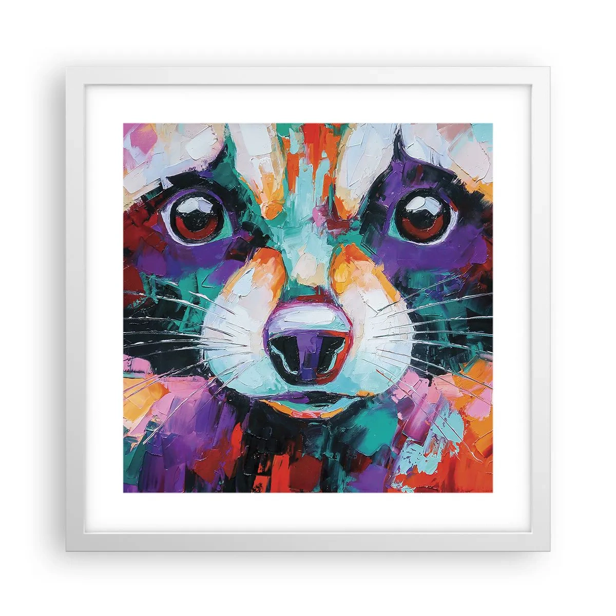 Poster în ramă albă - Doar emoții bune - 40x40 cm