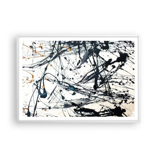 Poster în ramă albă - Cu sau fără sens? - 100x70 cm